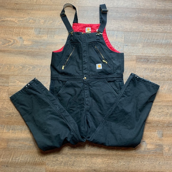 Carhartt Pants Carhartt Mens 36 X 3 Thick Insulated Lined Duck Bib